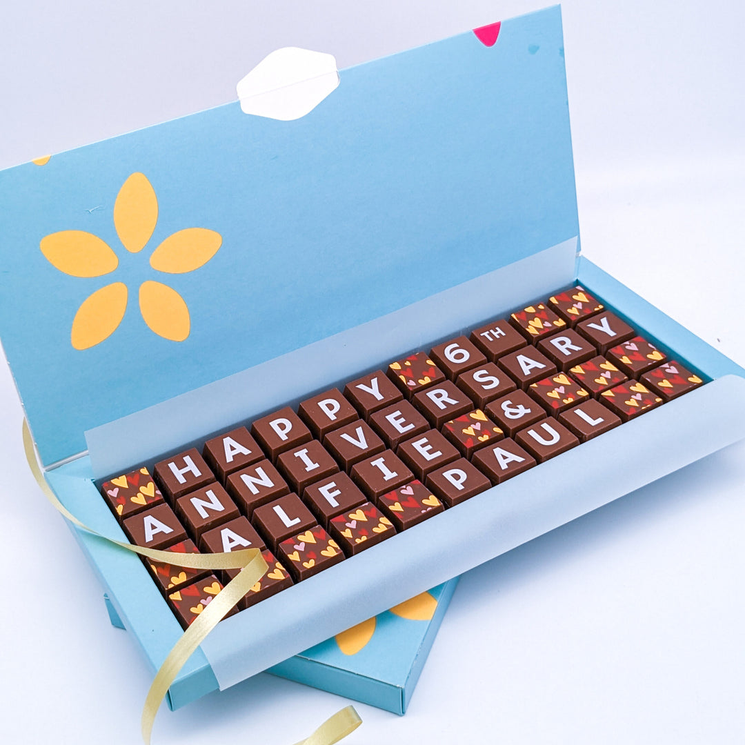 Large Personalised Chocolate Message Box