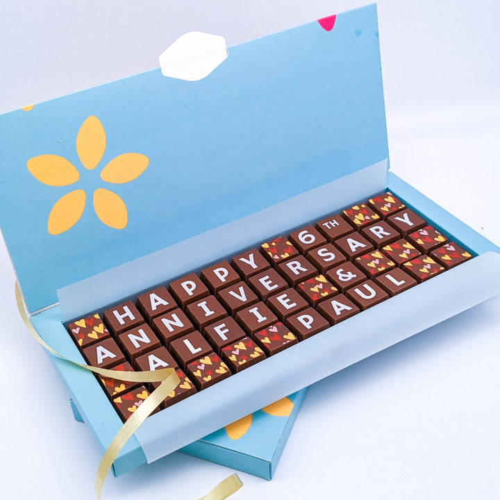 Large Personalised Chocolate Message Box