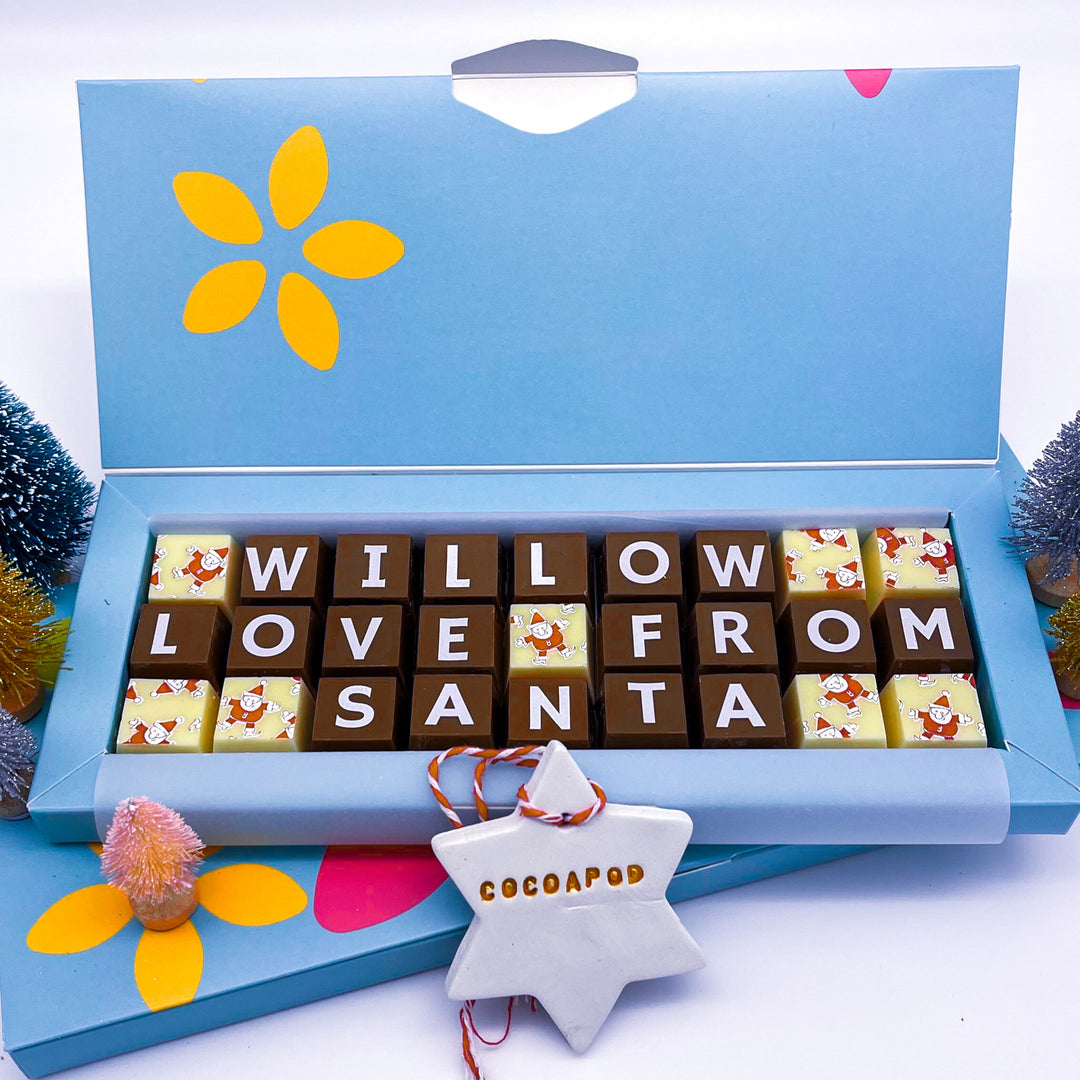 Personalised Santa Chocolates with Name