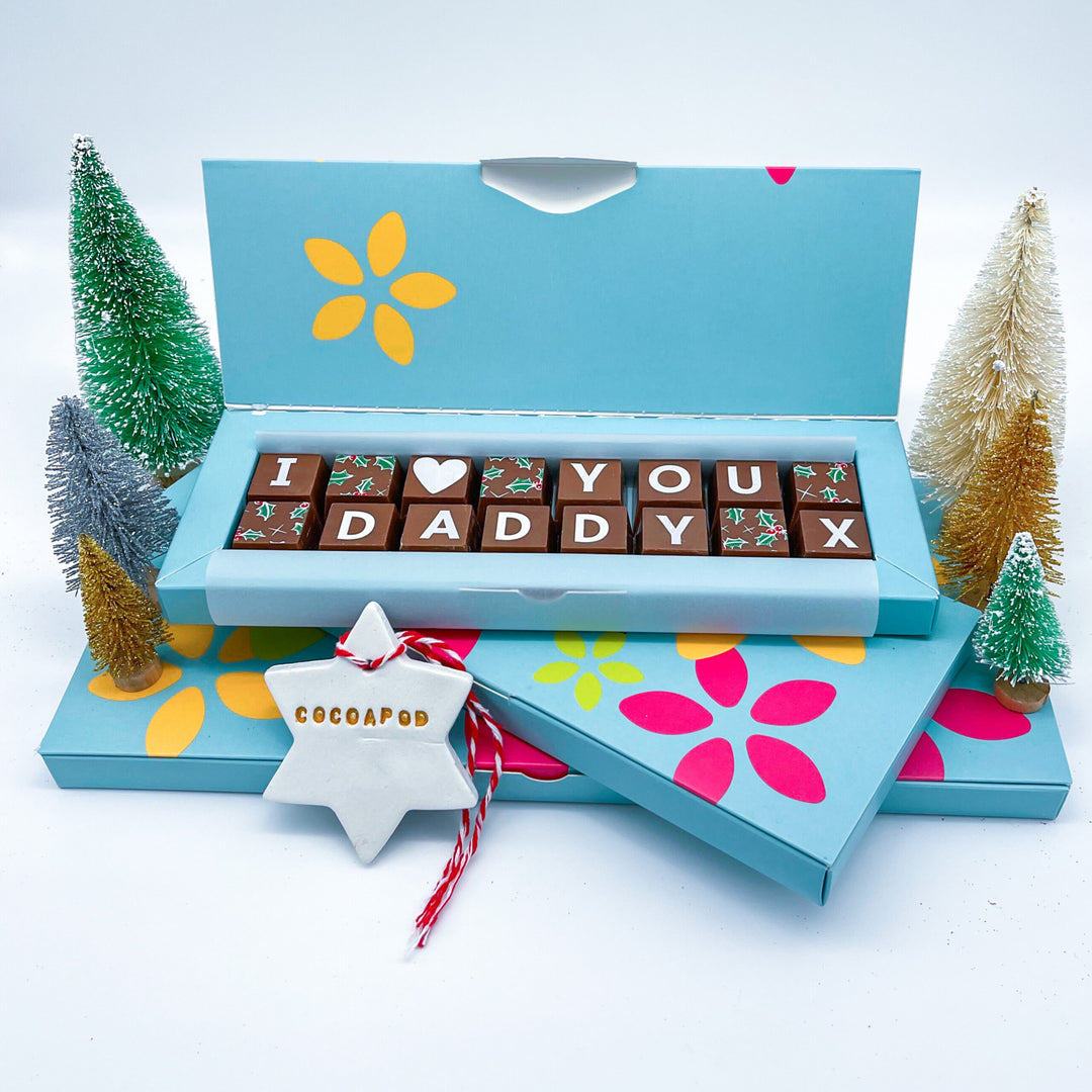Personalised Christmas Chocolate Box for Dad