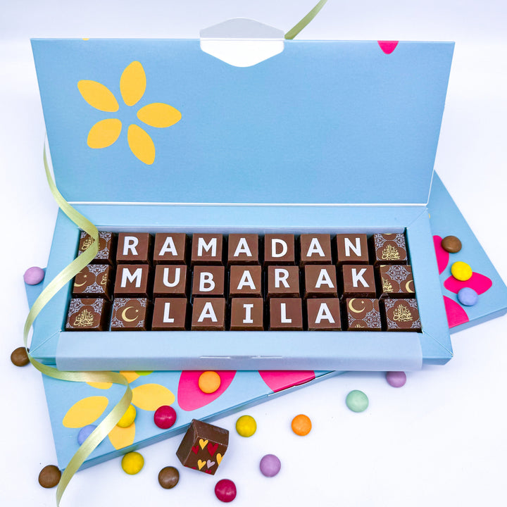 Personalised Eid Mubarak Belgian Chocolate Box