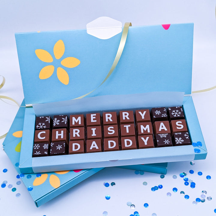 Personalised Christmas Chocolate Bar for Dad