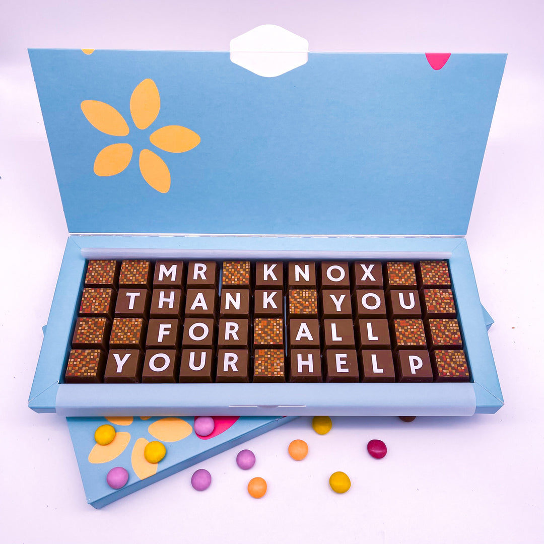 Large Personalised Chocolate Message Box