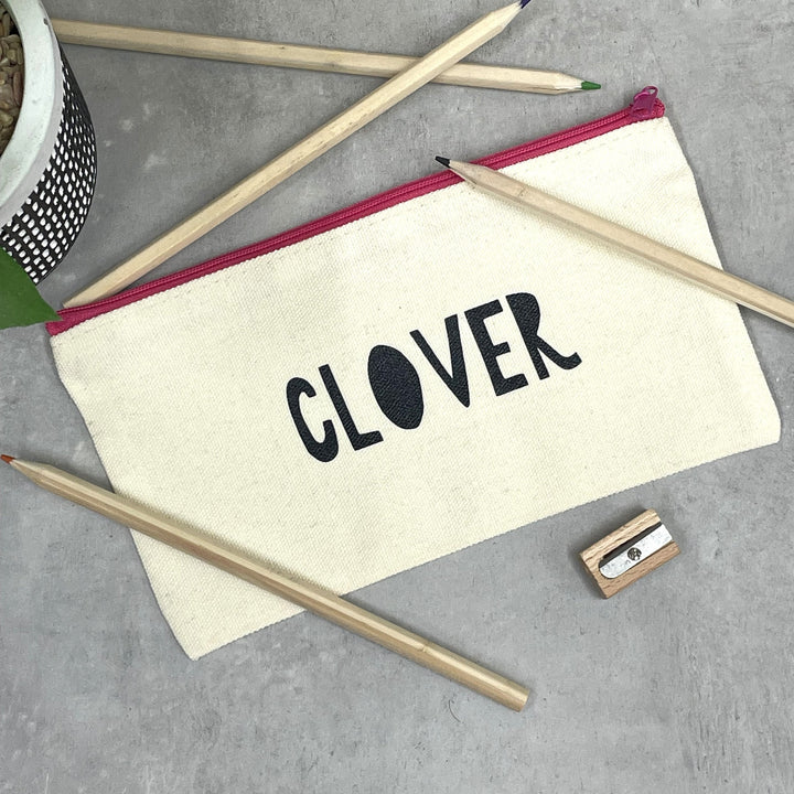 Personalised Kids Canvas Pencil Case
