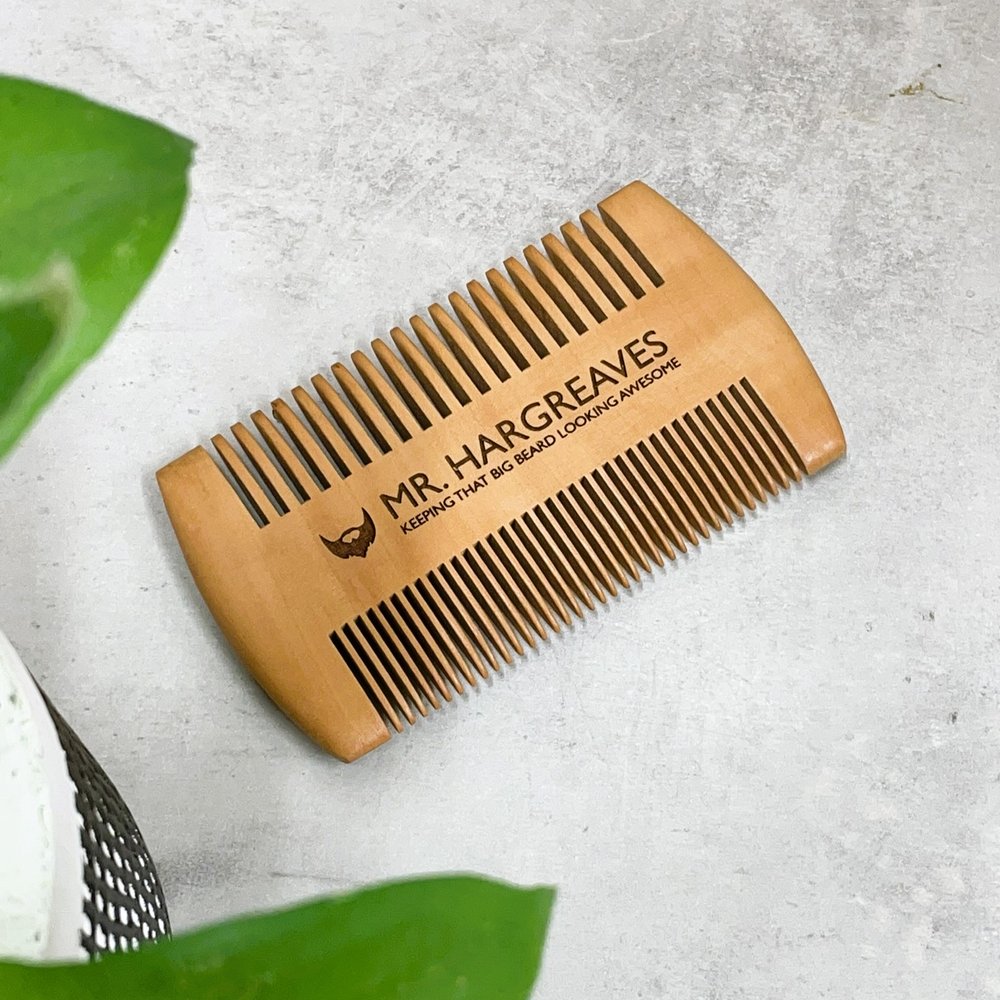 Personalised Wooden Beard Comb