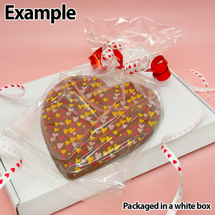 Large Milk Chocolate Heart with Heart Pattern