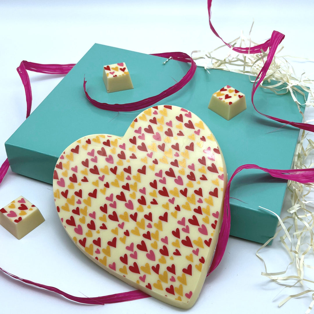 Large White Chocolate Heart Gift