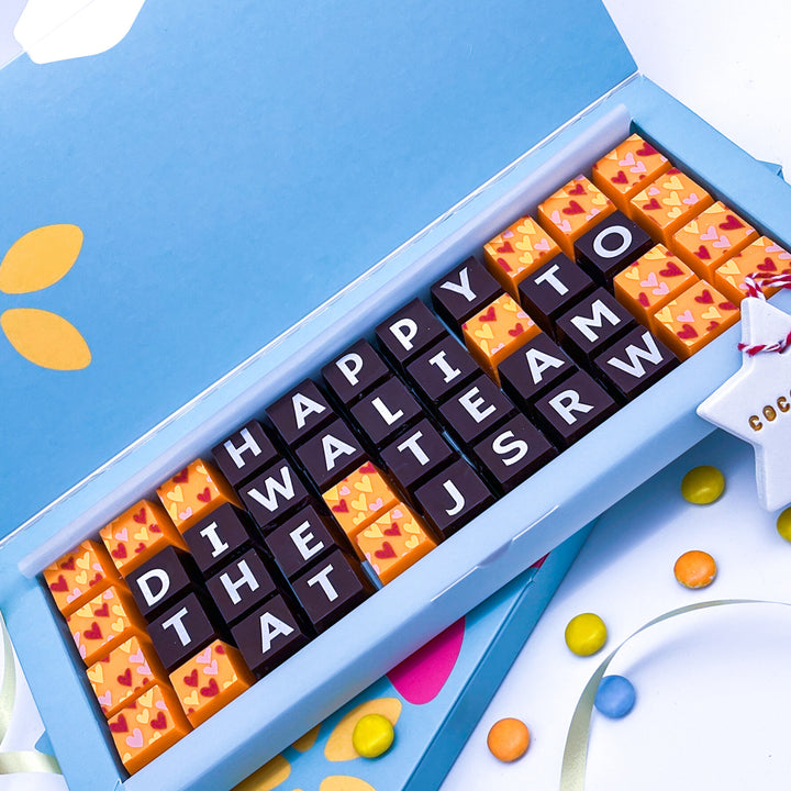 Large Personalised Chocolate Message Box