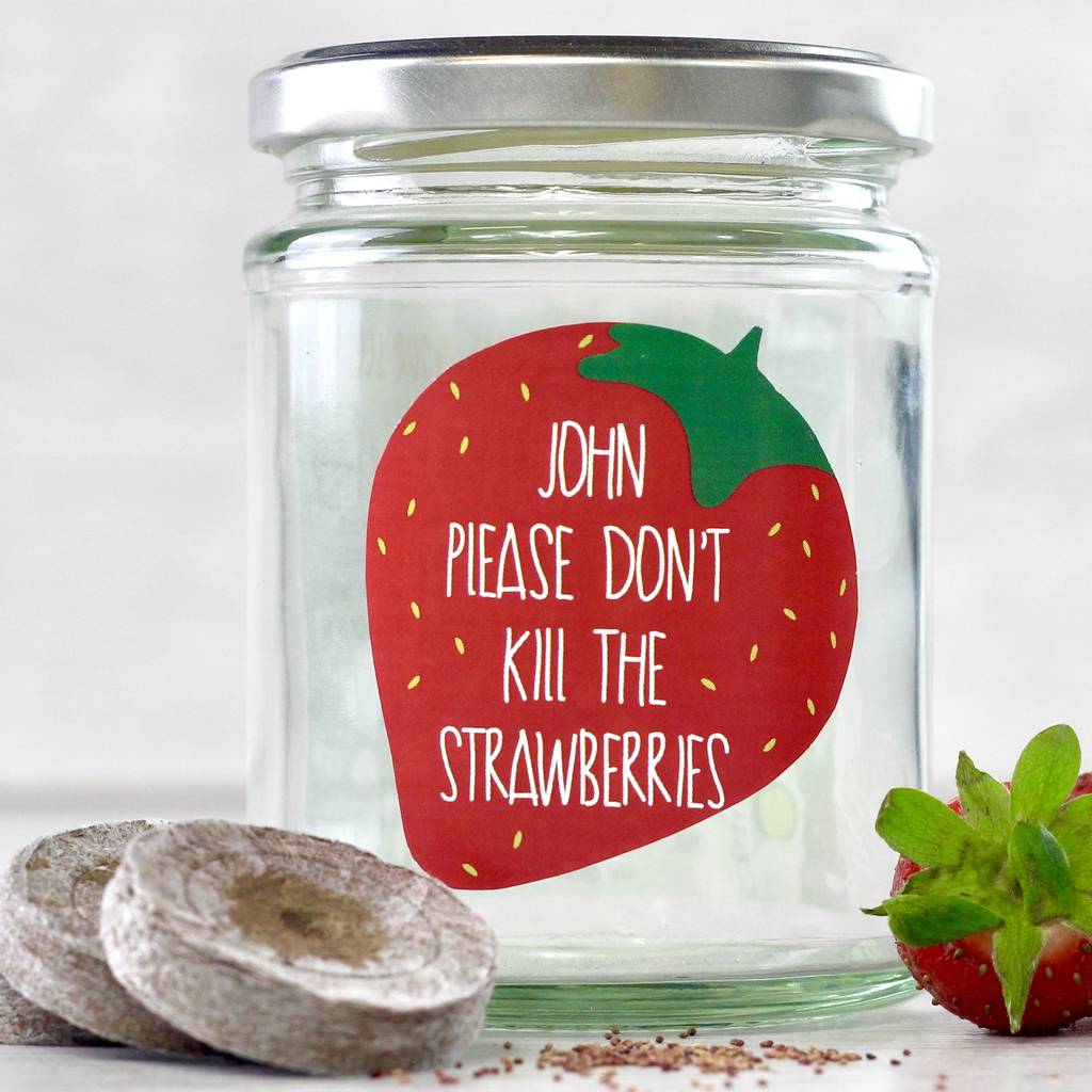 Personalised 'Don't Kill Me' Strawberry Jar Grow Kit