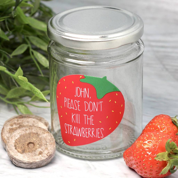 Personalised 'Don't Kill Me' Strawberry Jar Grow Kit