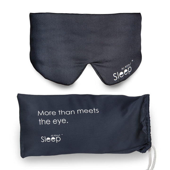 Bamboo Sleep Mask & Matching Sleep Scrunchie Set: Organic, Vegan Silk