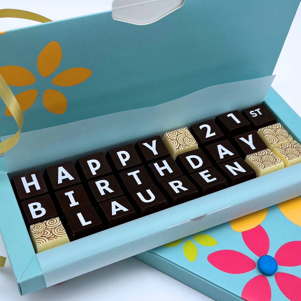 Personalised 21st Birthday Chocolate Gift Box